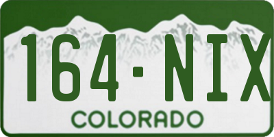 CO license plate 164NIX