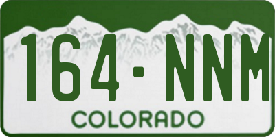 CO license plate 164NNM