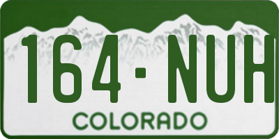 CO license plate 164NUH