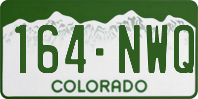 CO license plate 164NWQ