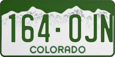 CO license plate 164OJN