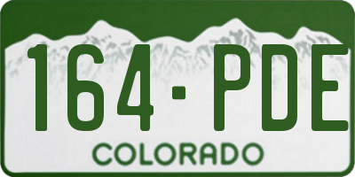 CO license plate 164PDE