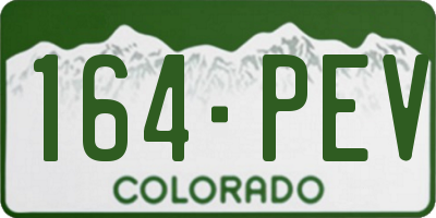 CO license plate 164PEV