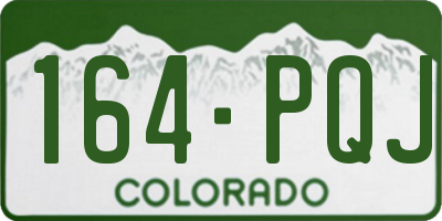 CO license plate 164PQJ