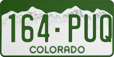 CO license plate 164PUQ