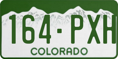 CO license plate 164PXH