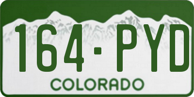 CO license plate 164PYD