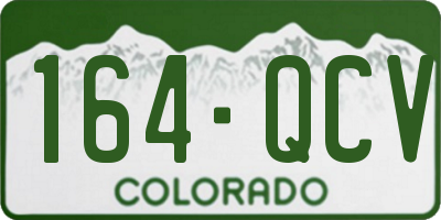 CO license plate 164QCV