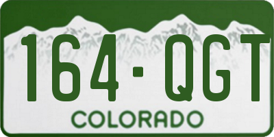 CO license plate 164QGT