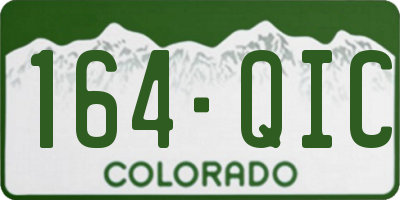 CO license plate 164QIC