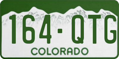 CO license plate 164QTG