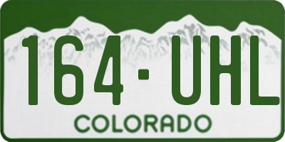 CO license plate 164UHL
