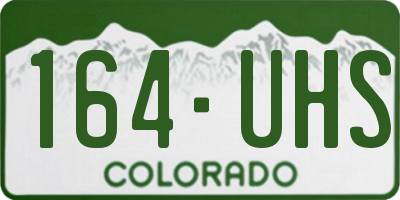 CO license plate 164UHS