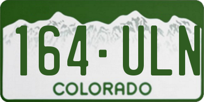 CO license plate 164ULN