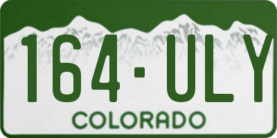 CO license plate 164ULY