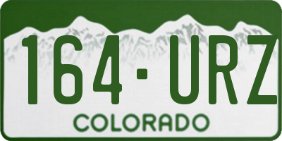CO license plate 164URZ