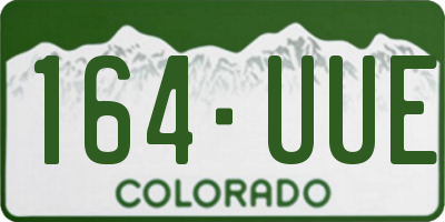 CO license plate 164UUE