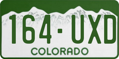 CO license plate 164UXD