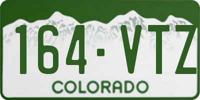 CO license plate 164VTZ