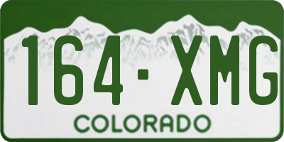 CO license plate 164XMG