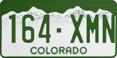 CO license plate 164XMN