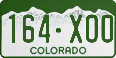 CO license plate 164XOO