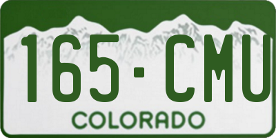CO license plate 165CMU