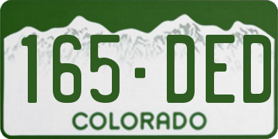 CO license plate 165DED