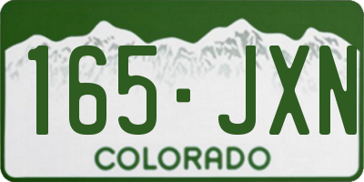 CO license plate 165JXN