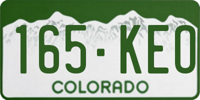 CO license plate 165KEO