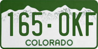 CO license plate 165OKF