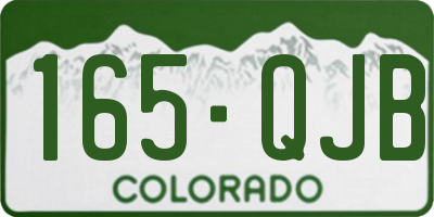 CO license plate 165QJB
