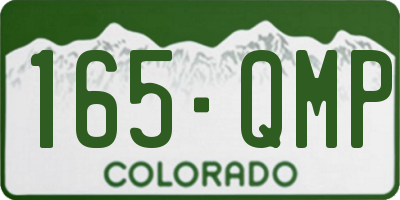 CO license plate 165QMP