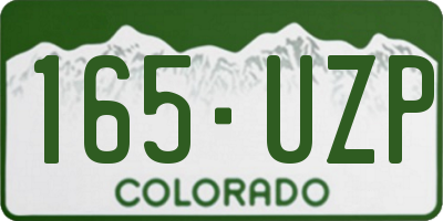 CO license plate 165UZP