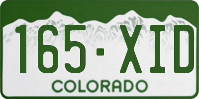CO license plate 165XID