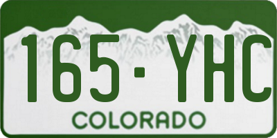 CO license plate 165YHC