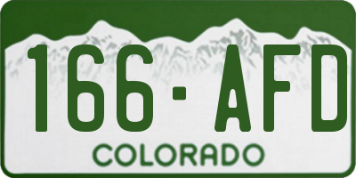 CO license plate 166AFD