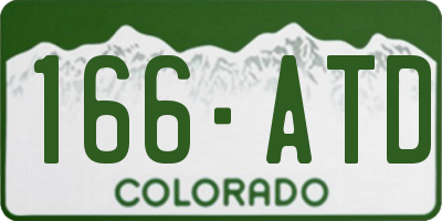 CO license plate 166ATD