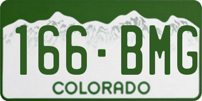 CO license plate 166BMG