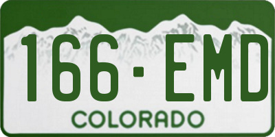 CO license plate 166EMD