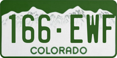 CO license plate 166EWF