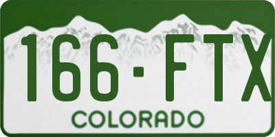 CO license plate 166FTX