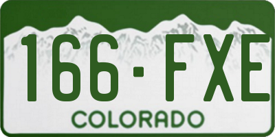 CO license plate 166FXE