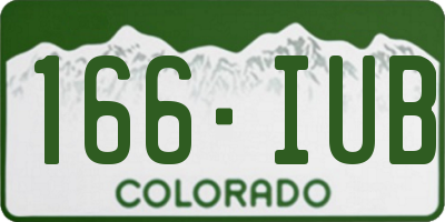 CO license plate 166IUB