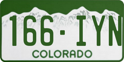 CO license plate 166IYN