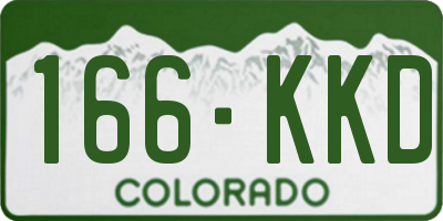 CO license plate 166KKD