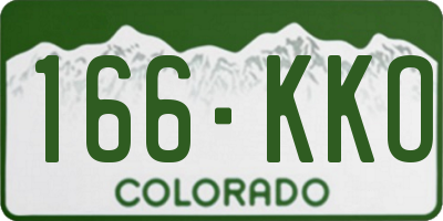 CO license plate 166KKO