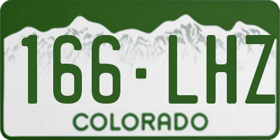 CO license plate 166LHZ