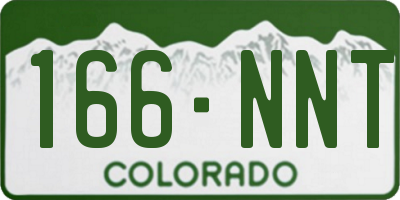 CO license plate 166NNT