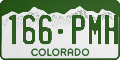 CO license plate 166PMH